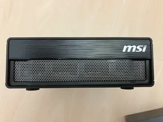 The front of an AI supercomputer showing a metal grill