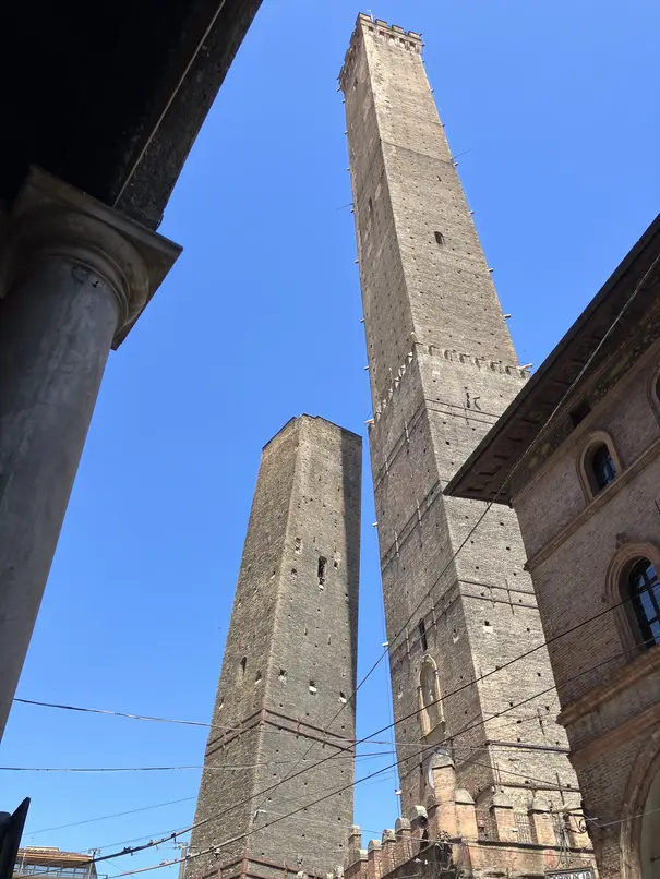 The Two Towers of Bologna, not Mordor.